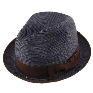 Men's Navy Crushable Upturn Curl Brim Hat